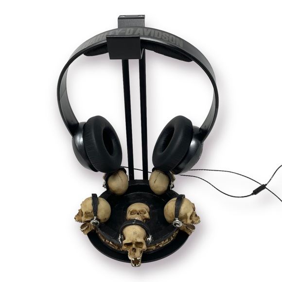 🛍️SALE🛍️ Harley Davidson Custom Grado SR125 Headphones with Skull Stand - Picture 3 of 8
